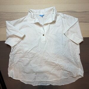 Draper‎ James Women Top XXL Lightweight V Neck short Sleeve Top